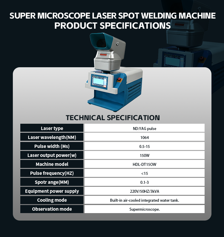 Herolaser 150W Super Microscope Laser Spot Welding Machine