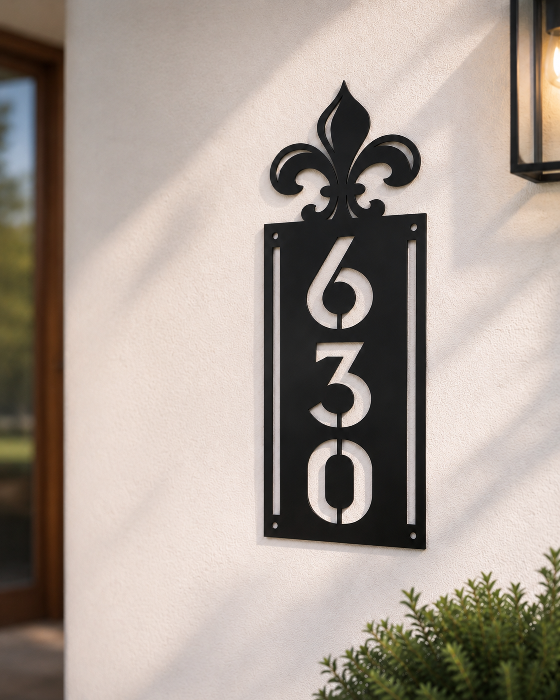 HEROLASER Metal Address Sign, Custom Vertical House Numbers, 20 x 5 in