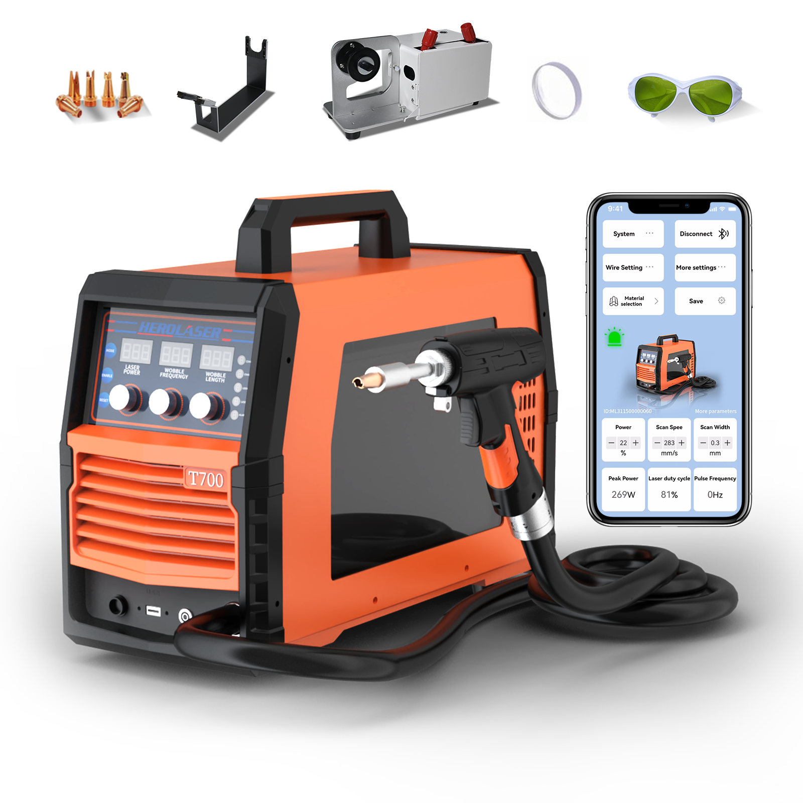 Soudeurs laser à fibre portatifs T1 700 W